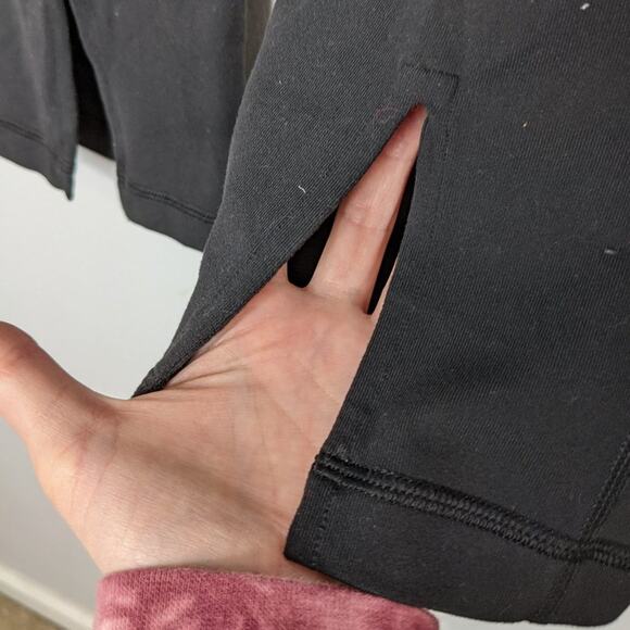 Lululemon Black Gather and Crow Crop Slit Pants 6 - Picture 6 of 7